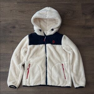 CHUMS ELMO Cream Hooded Fleece Jacket